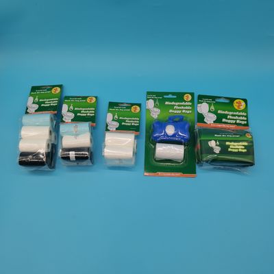 Sacos de lixo para animais de estimação Função limpa Sacos de lixo para cães compostáveis para sacos biodegradáveis para cães