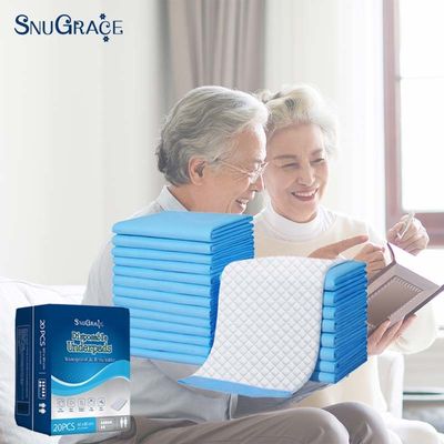 SnuGrace Underpad descartável 23X36 para Adultos Anti-Fugas 3D Canal de Prevenção de Fugas