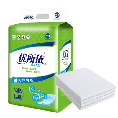 Sub- almofadas descartáveis de incontinência de algodão super absorvente com superfície respirável e seca