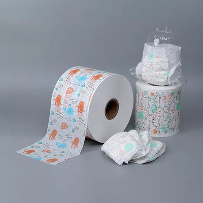 Película de papel de fraldas personalizável Multicolor Pe Back Sheet Film