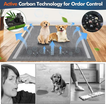 SnuGrace Bamboo Carvão de Cão almofadas para Cachorro Treinamento Desodorizante Composto Base Film