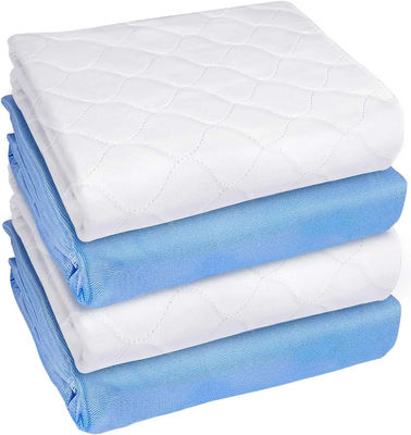 Proteção contra incontinência reutilizável com almofada de cama de microfibra de tecido simples lavável para adultos