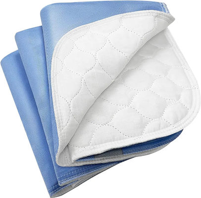 Proteção contra incontinência reutilizável com almofada de cama de microfibra de tecido simples lavável para adultos