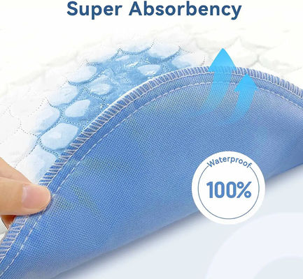 Proteção contra incontinência reutilizável com almofada de cama de microfibra de tecido simples lavável para adultos