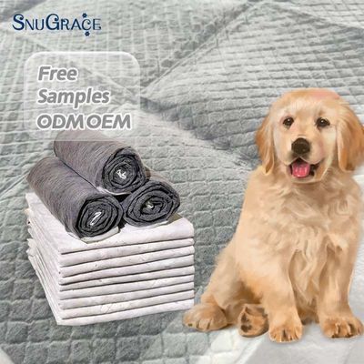 Logotipo personalizado Logotipo descartável Bambú Carvão de Cão Pads para treinamento rápido cachorro