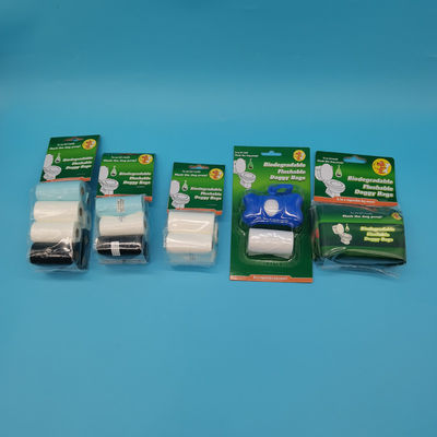 Sacos de lixo de excrementos de cães ecológicos com dispensador e gravata de trela incluídos