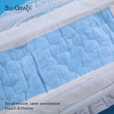 Fraldas descartáveis para adultos Odm Oem Alta Absorção Anti-Fugas 3D Canal de Prevenção