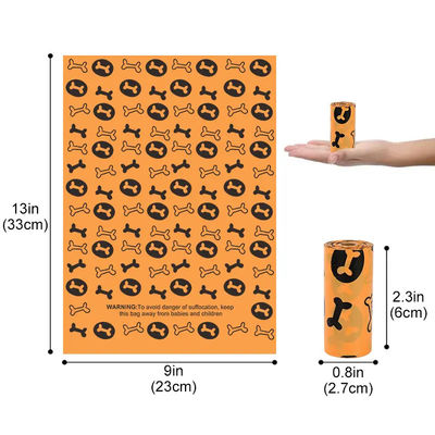 Saco de cocô de animais biodegradável de etiqueta personalizada Saco de lixo de cocô de cão