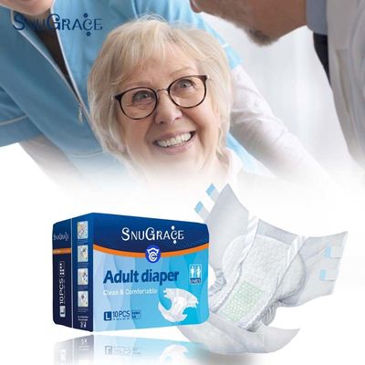 XL Pulpa de Fluff Desodorizante Tecido Não Tecido Fraldas Impressas para Adultos com 6000 ml de Absorção