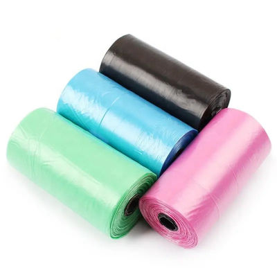 Limpeza feita de plástico biodegradável de amido de milho sacos de cocô para cães com impressão personalizada