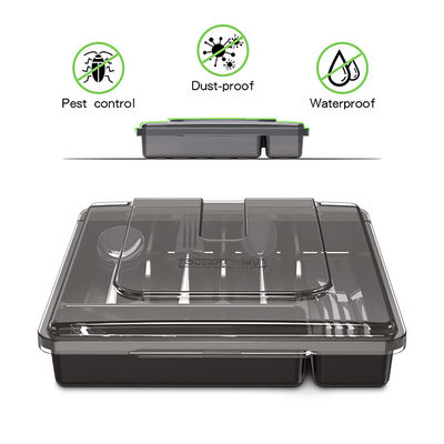 Organizador de gaveta de talheres de cozinha com tampa personalizável
