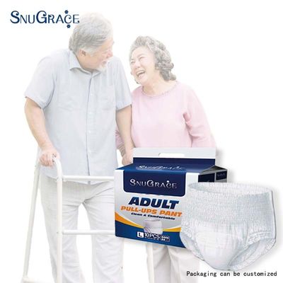 80g-190g SnuGrace Fraldas descartáveis para adultos com visor de urina e calças anti-odor
