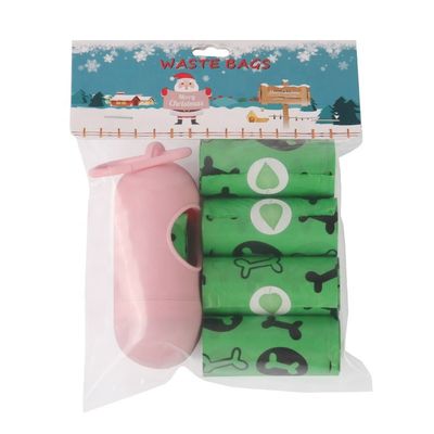 Tamanho personalizado Saco de resíduos para cães aceito com dispensador e material ecológico