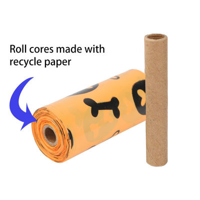Saco de cocô de cão de etiqueta personalizada biodegradável compostável degradável para eliminação de resíduos de animais de estimação