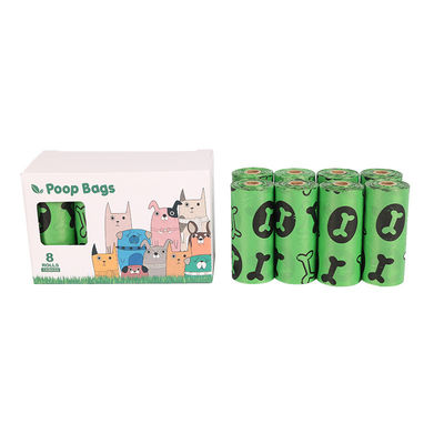 Saco de cocô de cão de etiqueta personalizada biodegradável compostável degradável para eliminação de resíduos de animais de estimação