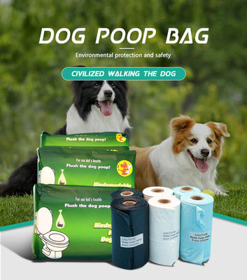 Sacos de lixo de animais de estimação 100% biodegradável Certificado Saco de resíduos de cães para donos responsáveis de animais de estimação