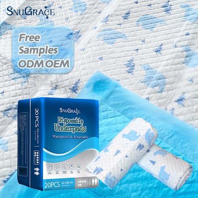 Disponível sob almofadas SAP absorção superfície seca para almofadas de incontinência para adultos SnuGrace