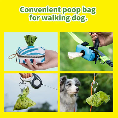 Desenho personalizado Compostabilidade de sacos de cocô para cães para eliminação de resíduos ecológicos