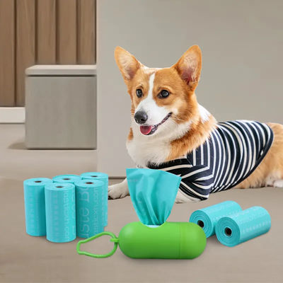 Amido de milho personalizado 100% biodegradável compostável Eco-friendly Saco de cocô de resíduos de cães