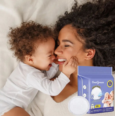Serviço OEM Pulpa de Fluff SAP Tecido não tecido Impressão personalizada Pad de sutiã de enfermagem descartável