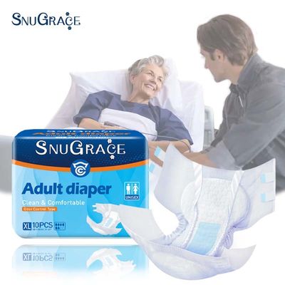 SNUGRACE Adult Diaper oferece amostras grátis para absorção rápida e 75g-150g Pulpa de Fluff