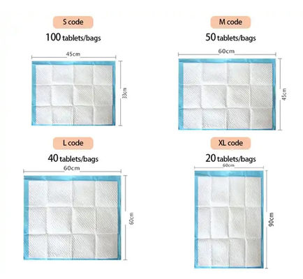Amostra grátis Núcleo 6Ply almofadas de cama descartáveis Super absorvente embaixo de almofada para adulto embaixo de almofada
