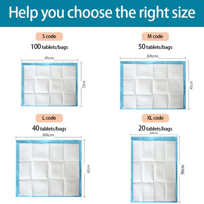 Pulpa de pelúcia SAP Tecido não tecido Tissue PE Waterproof Pet Mat Diaper for Puppy Training
