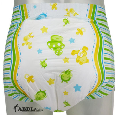 Ampolas saudáveis descartáveis ABDL Adultos Pulpa de fluff e impressão de desenhos animados engraçados Incluído