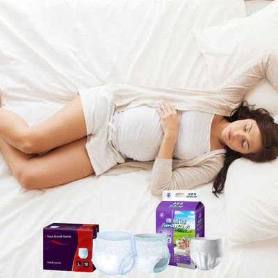Serviços sanitários descartáveis para calças menstruais femininas em design de maternidade