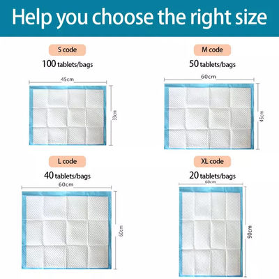 45x60cm Pet Pee Pad 5 camadas absorvente de cães e filhotes Pad de treinamento adequado para todos os animais de estimação