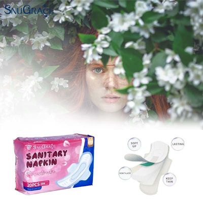 Respirável saudável sanitário descartável guardanapo corpo central alivia dismenorreia 240mm