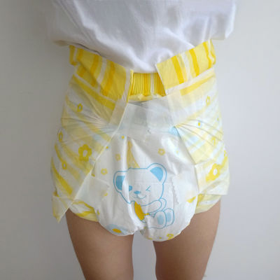 Ultra espessas adultas tamanho estilo bebê fraldas de plástico impressas e super absorvente para ABDL