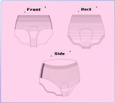 Calças de período de alta absorção de moda luxuosa Calças sanitárias descartáveis de algodão