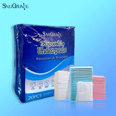 Top Sheet Soft Nonwoven Fabric Super Absorbent Underpads descartáveis para homens e mulheres