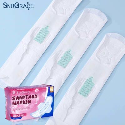 100% de algodão super absorvente de aniões almofadas higiênicas suaves respiráveis almofadas de senhoras para o dia